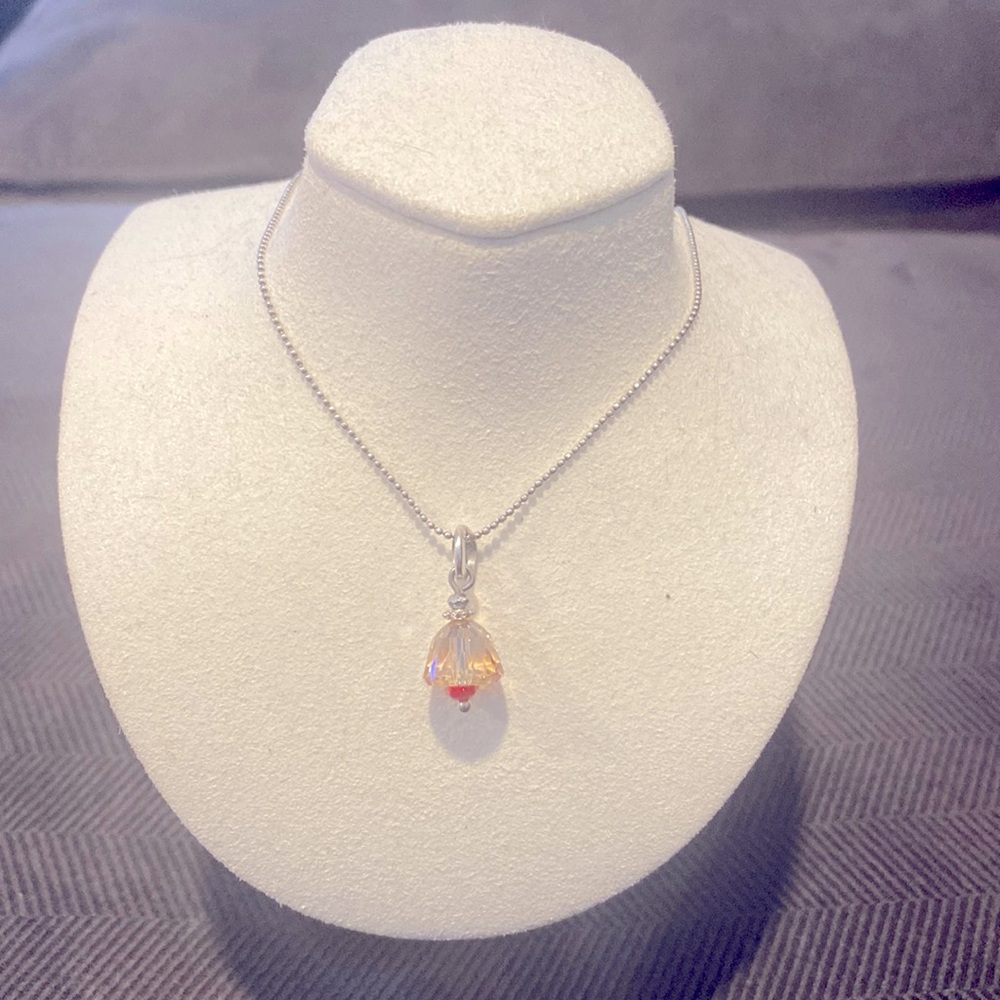 Brighton crystal bell necklace.